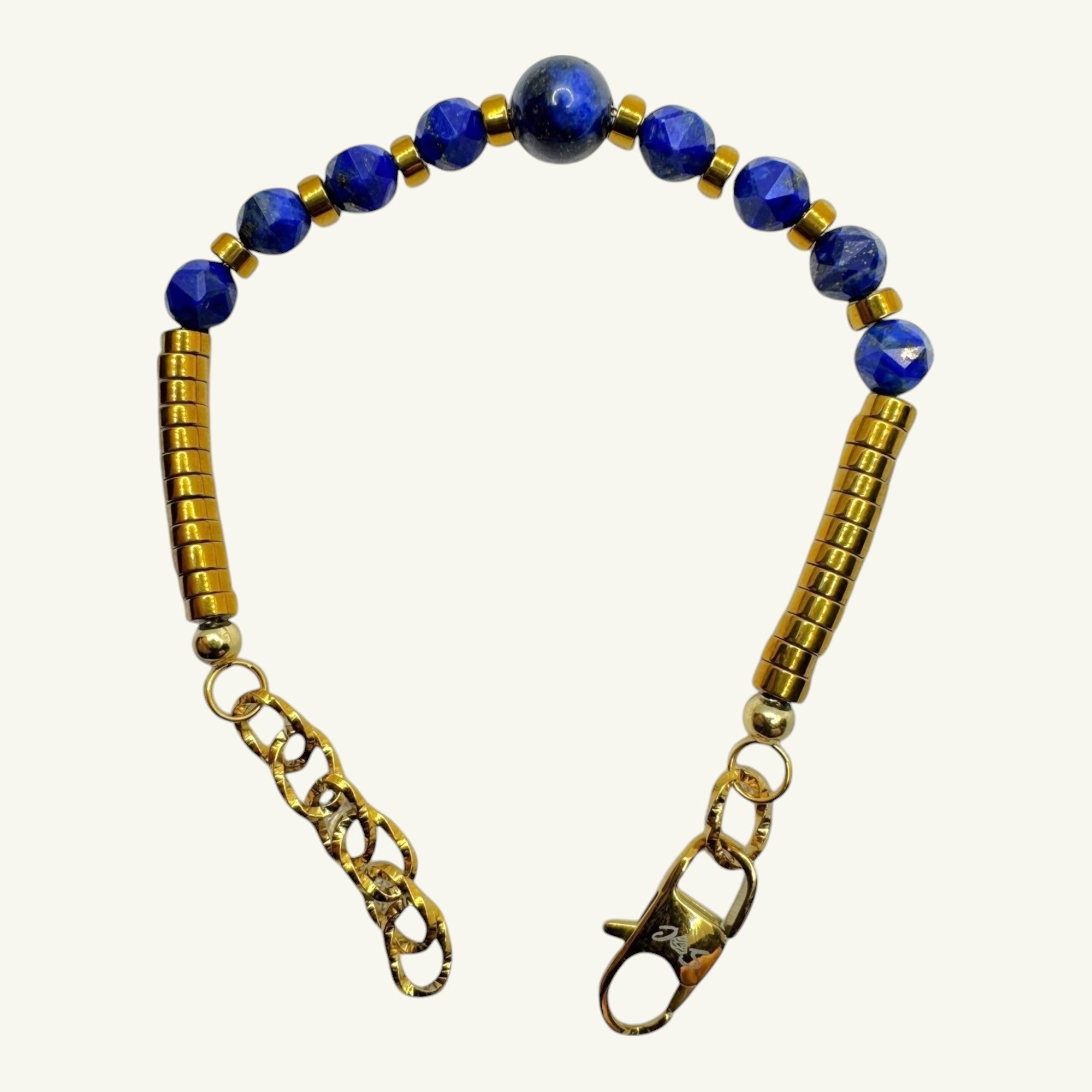 Bracciale lapislazzuli oro Sharifa Crystals